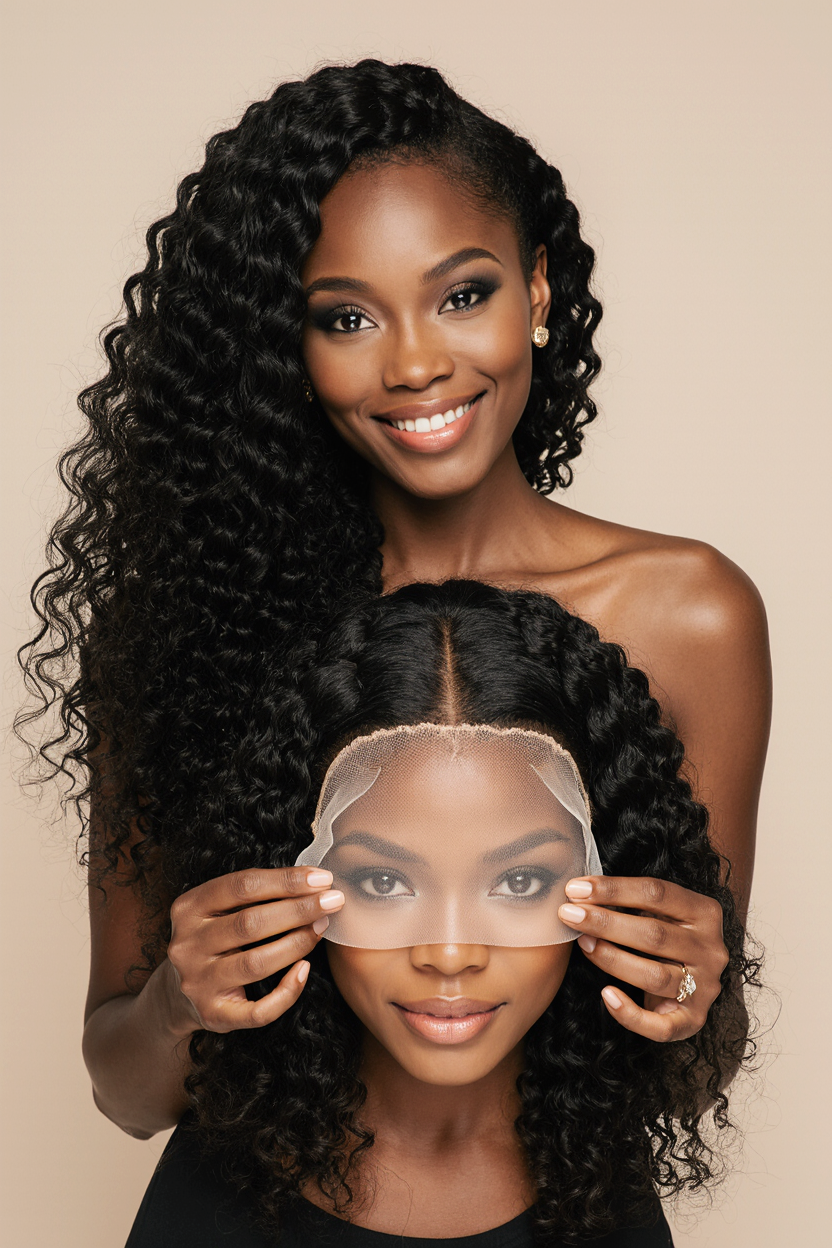 TRANSPARENT LACE CLOSURES - Kinky curly